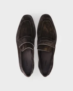 Black Suede L'Asola Loafers