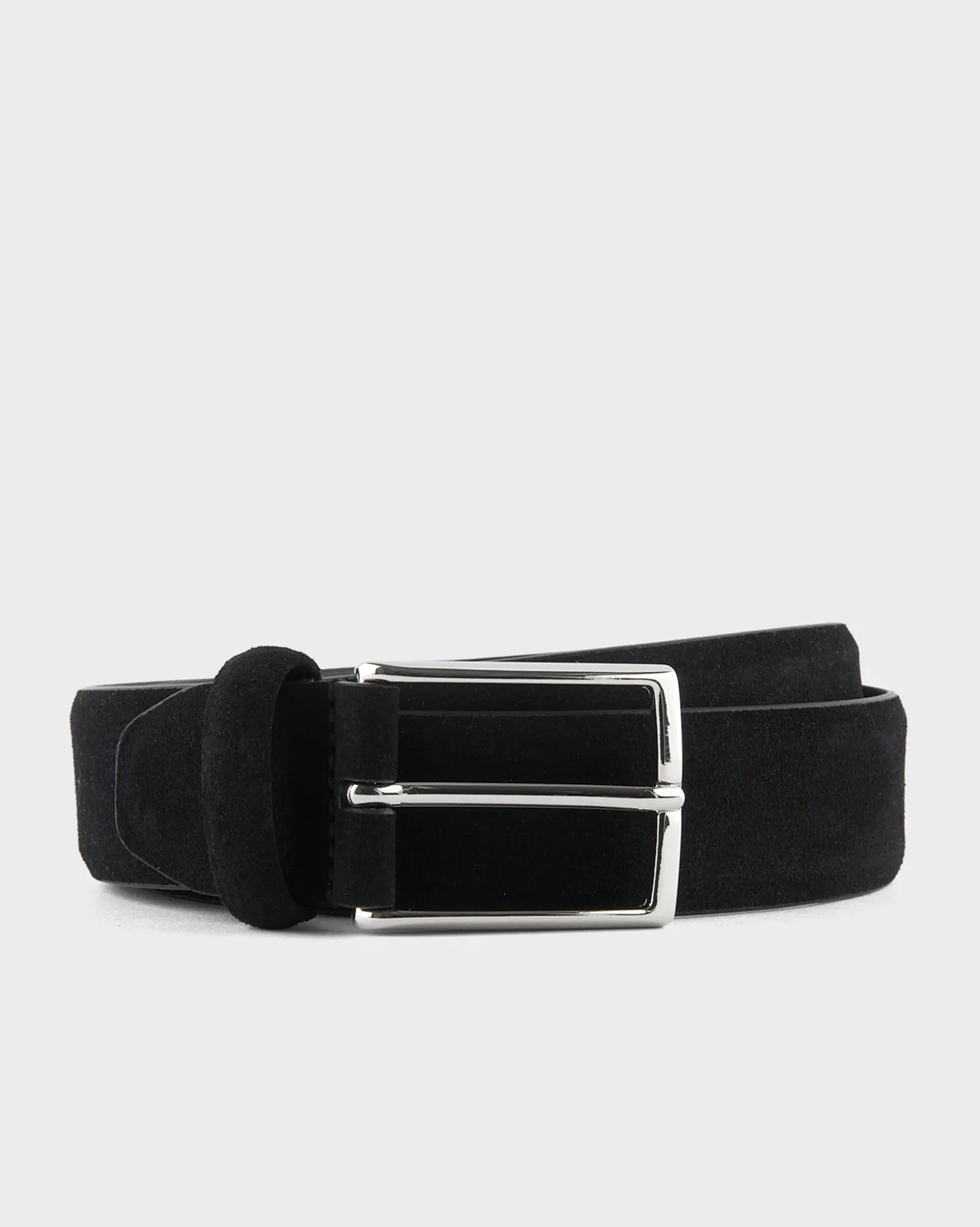 Black Suede Leather Belt