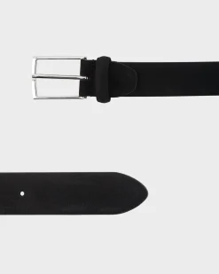 Black Suede Leather Belt