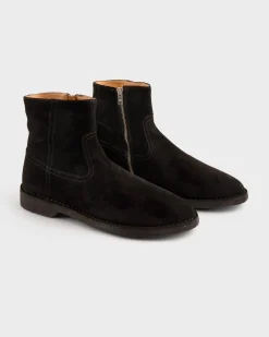 Black Suede Velvet Boots