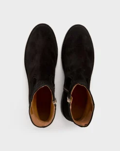 Black Suede Velvet Boots