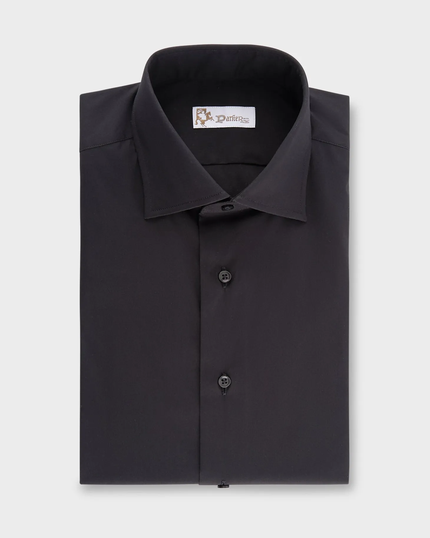 Black Tailored Cotton Shirt