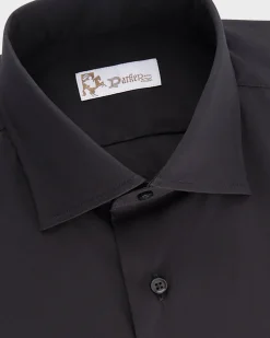 Black Tailored Cotton Shirt