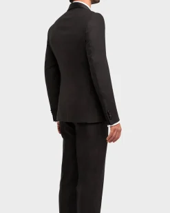 Black Trofeo 1600 Wool Silk Tuxedo