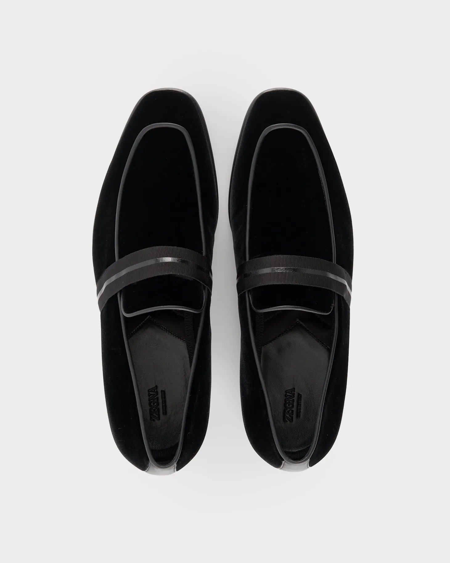 Black Velvet Lido Slip On Loafers