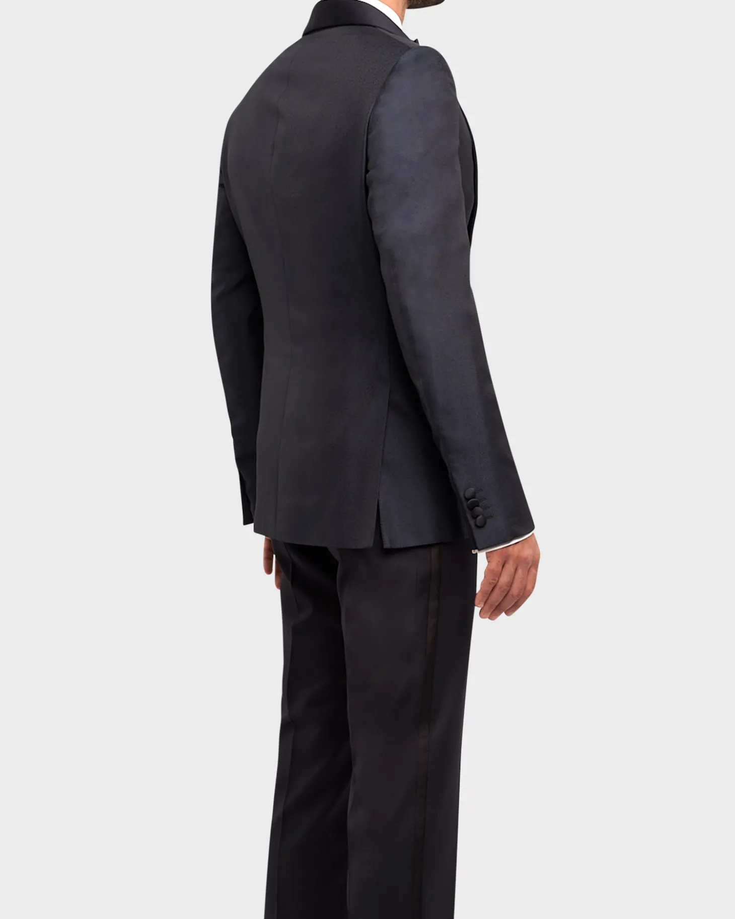 Black Wool Silk Lapel Tuxedo