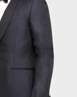 Black Wool Silk Lapel Tuxedo