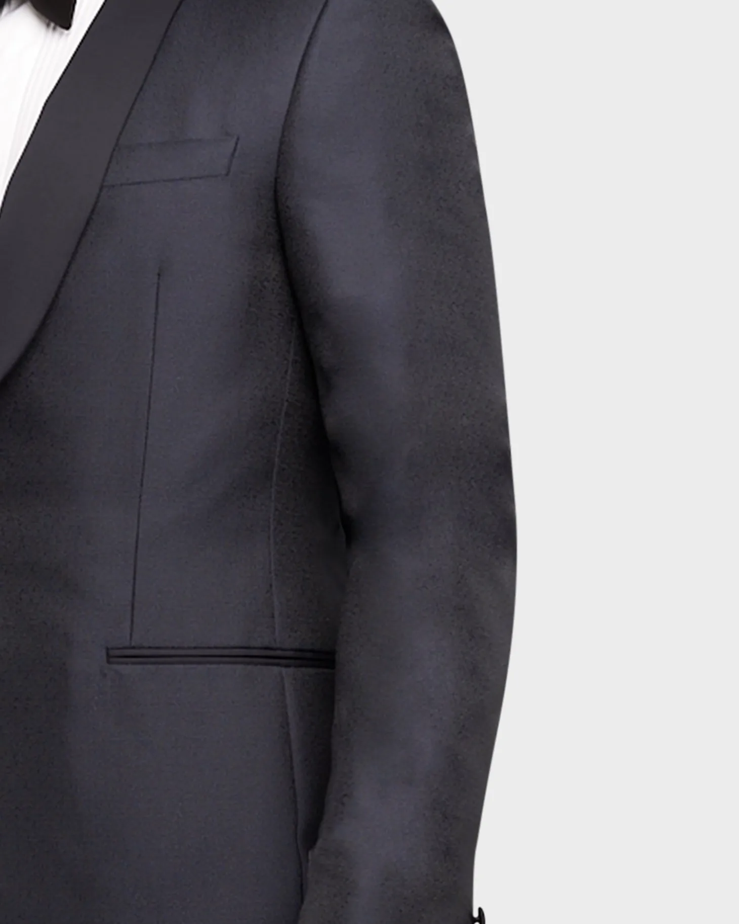 Black Wool Silk Lapel Tuxedo