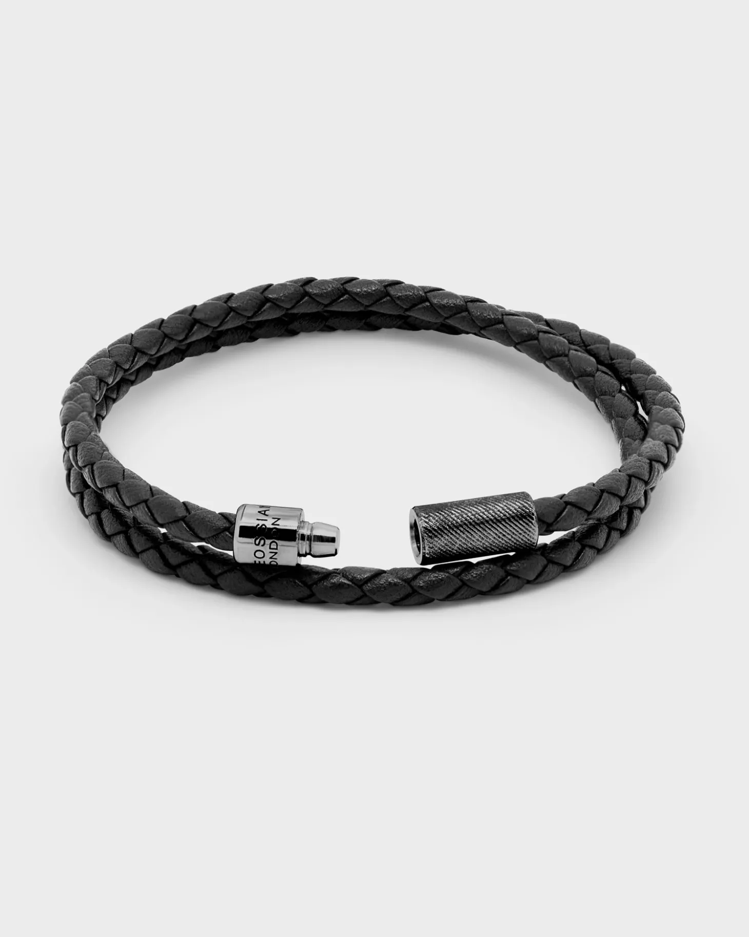 Black Woven Pop Rigato Double Wrap Bracelet