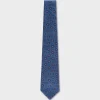 Blue And Gold Concentric Flower Tie