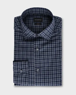Blue And Grey Cashco Check Shirt