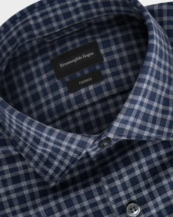 Blue And Grey Cashco Check Shirt