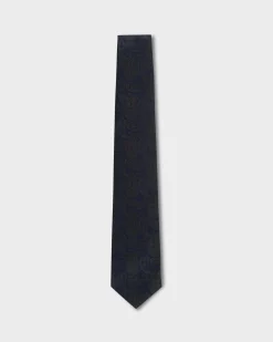 Blue And Grey Paisley Silk Tie
