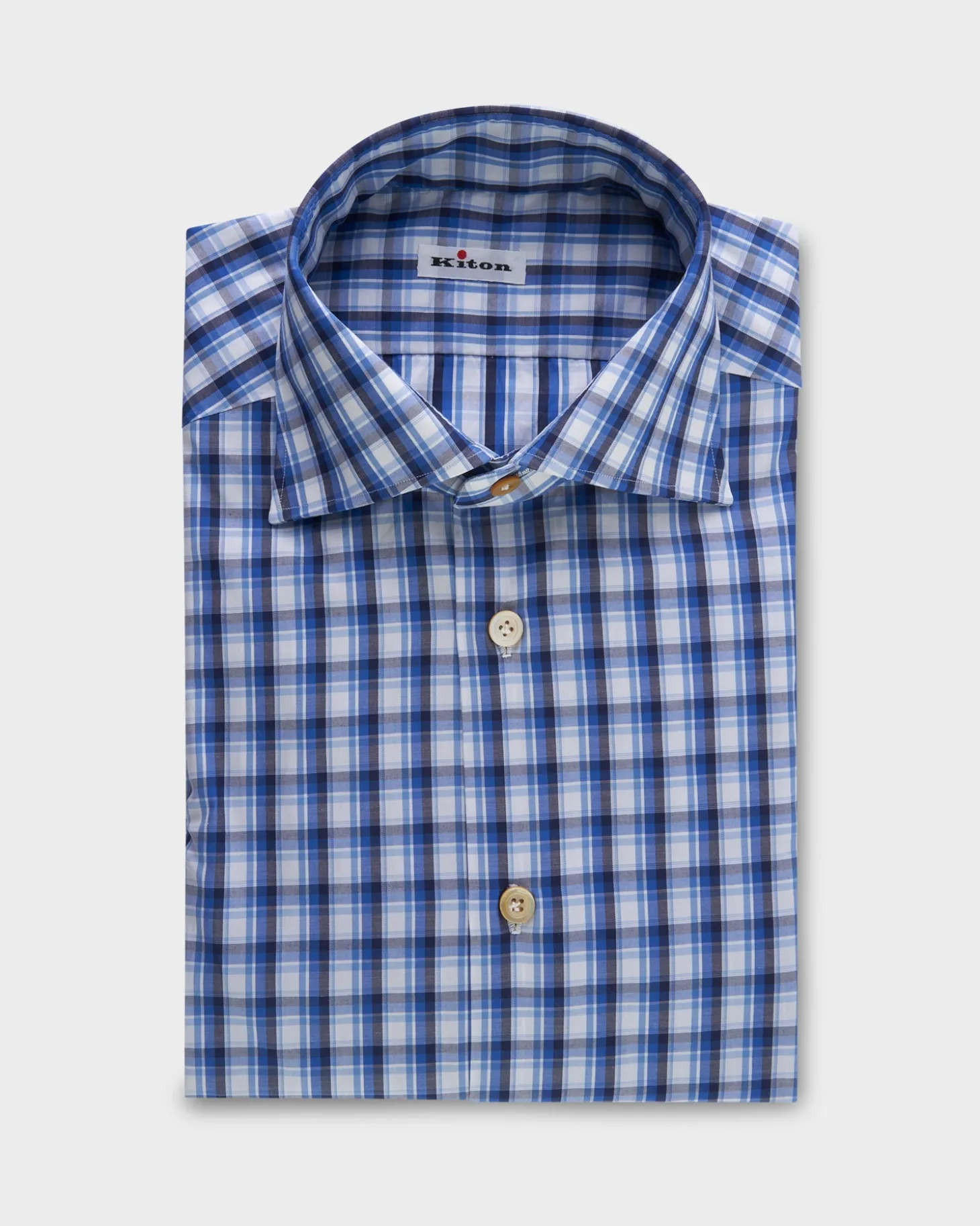 Blue And White Check Cotton Shirt
