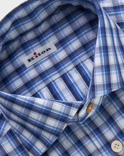 Blue And White Check Cotton Shirt