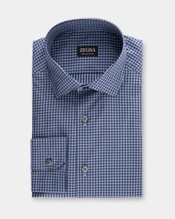Blue Check Premium Cotton Shirt