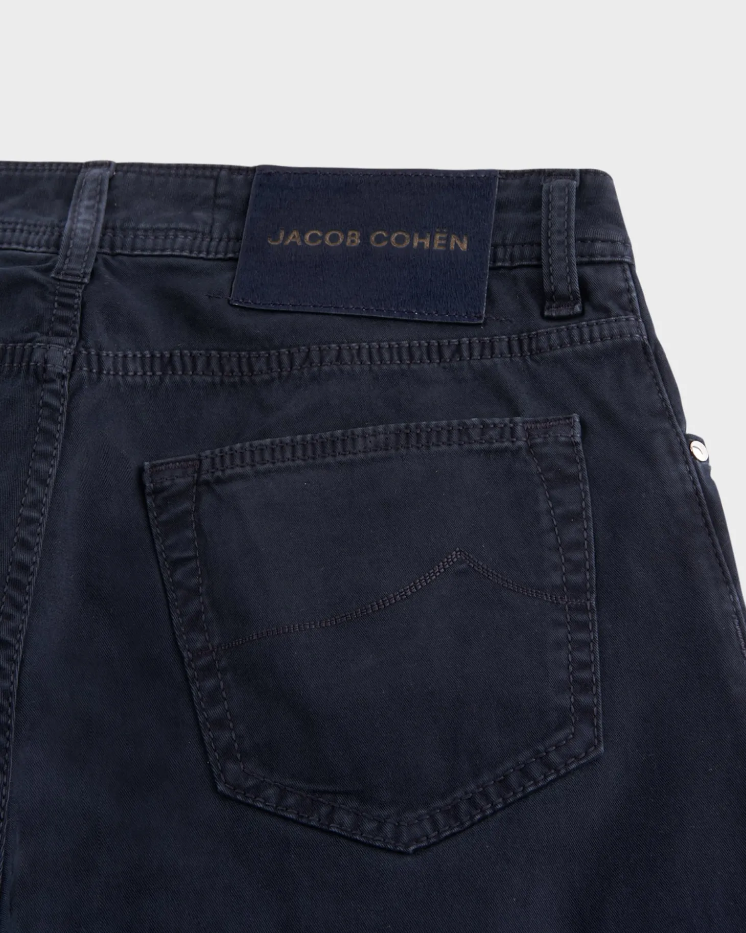 Blue Cotton And Silk Lux Slim Fit Jeans