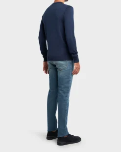 Blue Cotton Slim Fit City Jeans