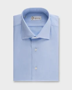 Blue Cotton Twill Shirt