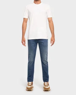 Blue Denim Cotton Stretch Slim Fit Jeans