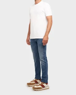 Blue Denim Cotton Stretch Slim Fit Jeans