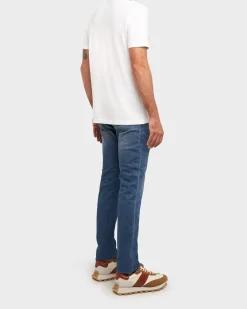 Blue Denim Cotton Stretch Slim Fit Jeans