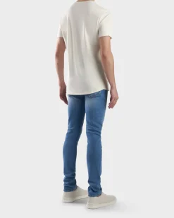 Blue Denim Five Pocket Slim Fit Jeans