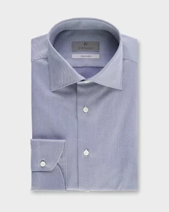 Blue Diagonal Pinstripe Impeccabile Modern Fit Shirt