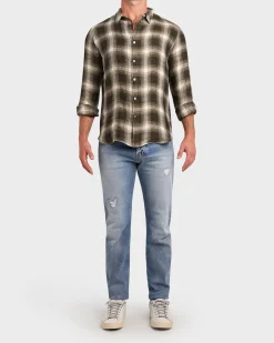 Blue Distressed Slim Fit Jeans