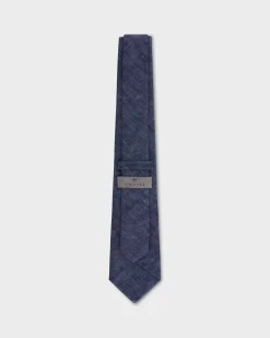 Blue Etch Pattern Cotton Tie