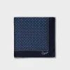 Blue Geometric Flowers Pocket Square