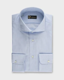 Blue Gingham Cotton Shirt