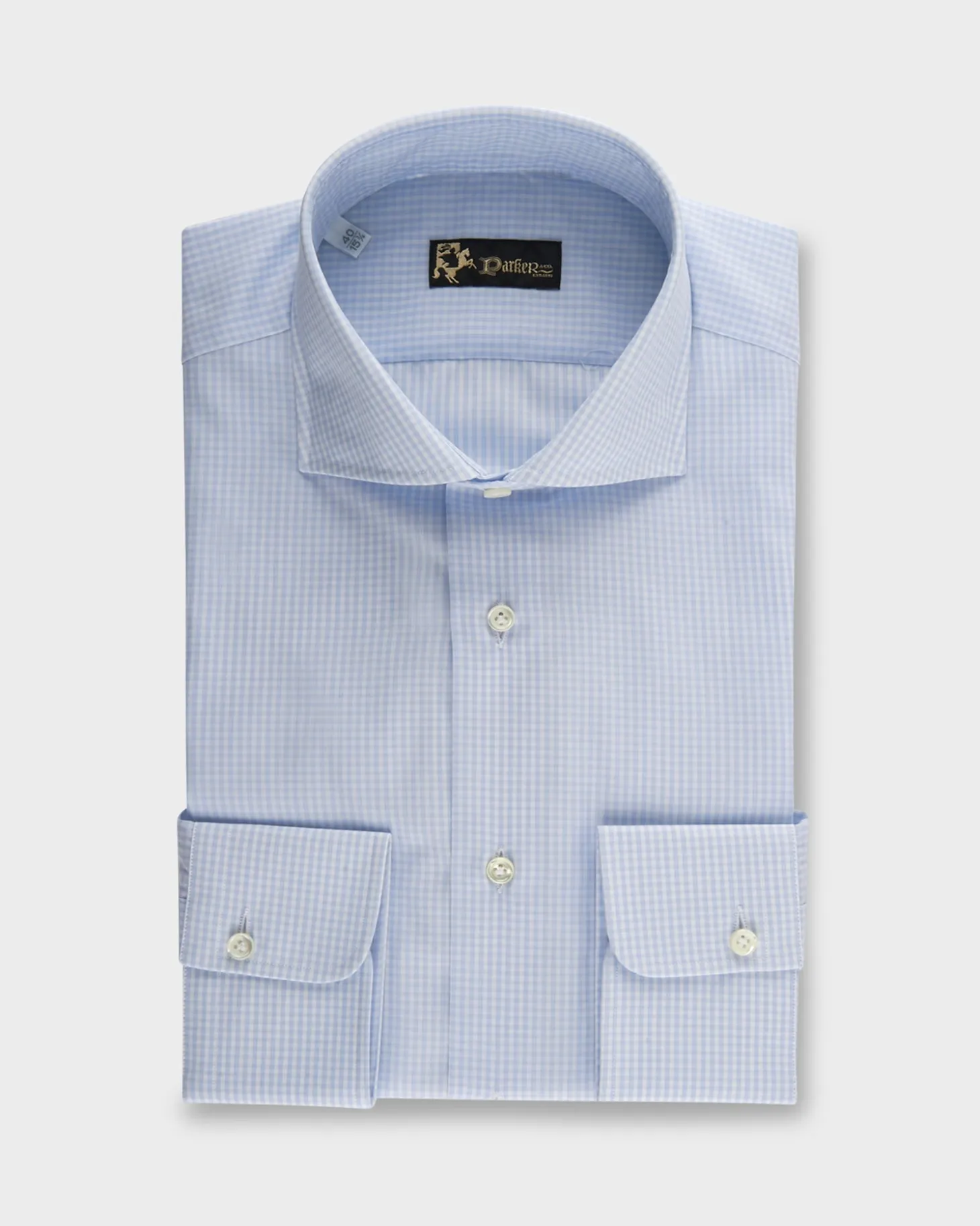Blue Gingham Cotton Shirt