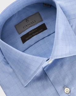 Blue Glen Check 140/2 Fine Egyptian Cotton Shirt