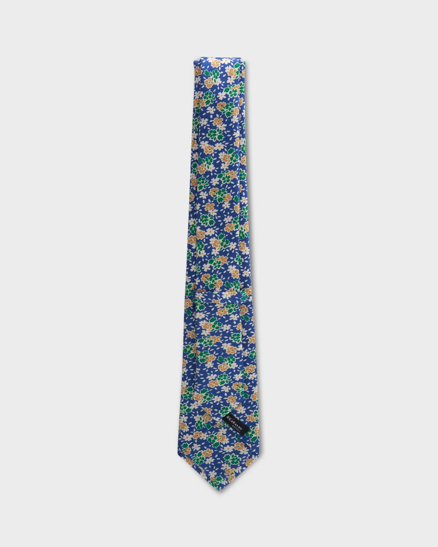 Blue Green And Yellow Floral Silk Tie