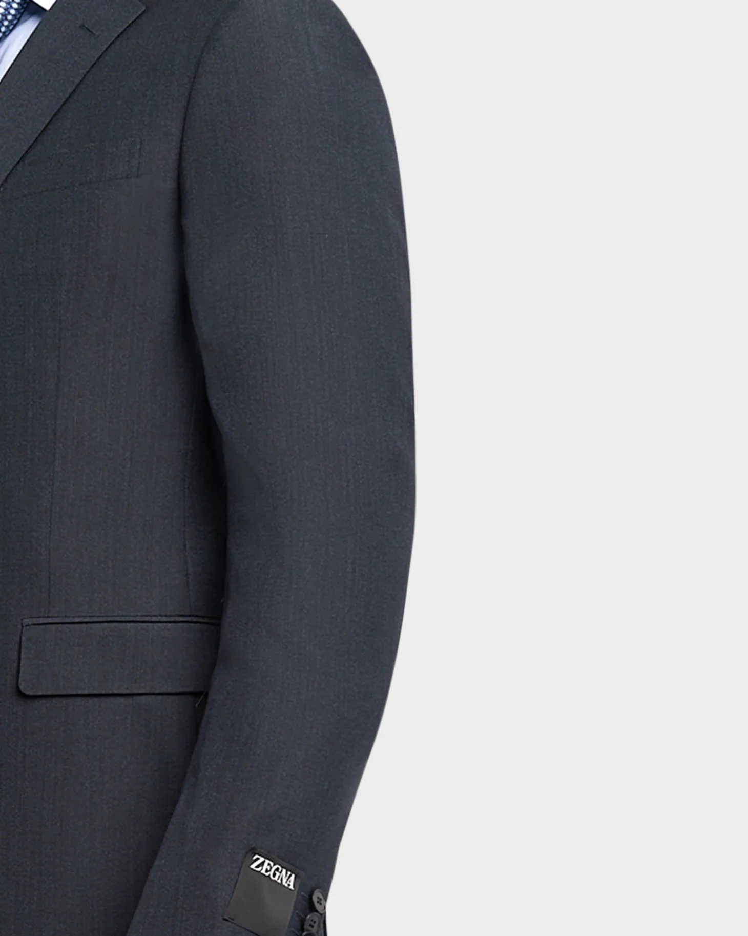 Blue Grey Wool Suit