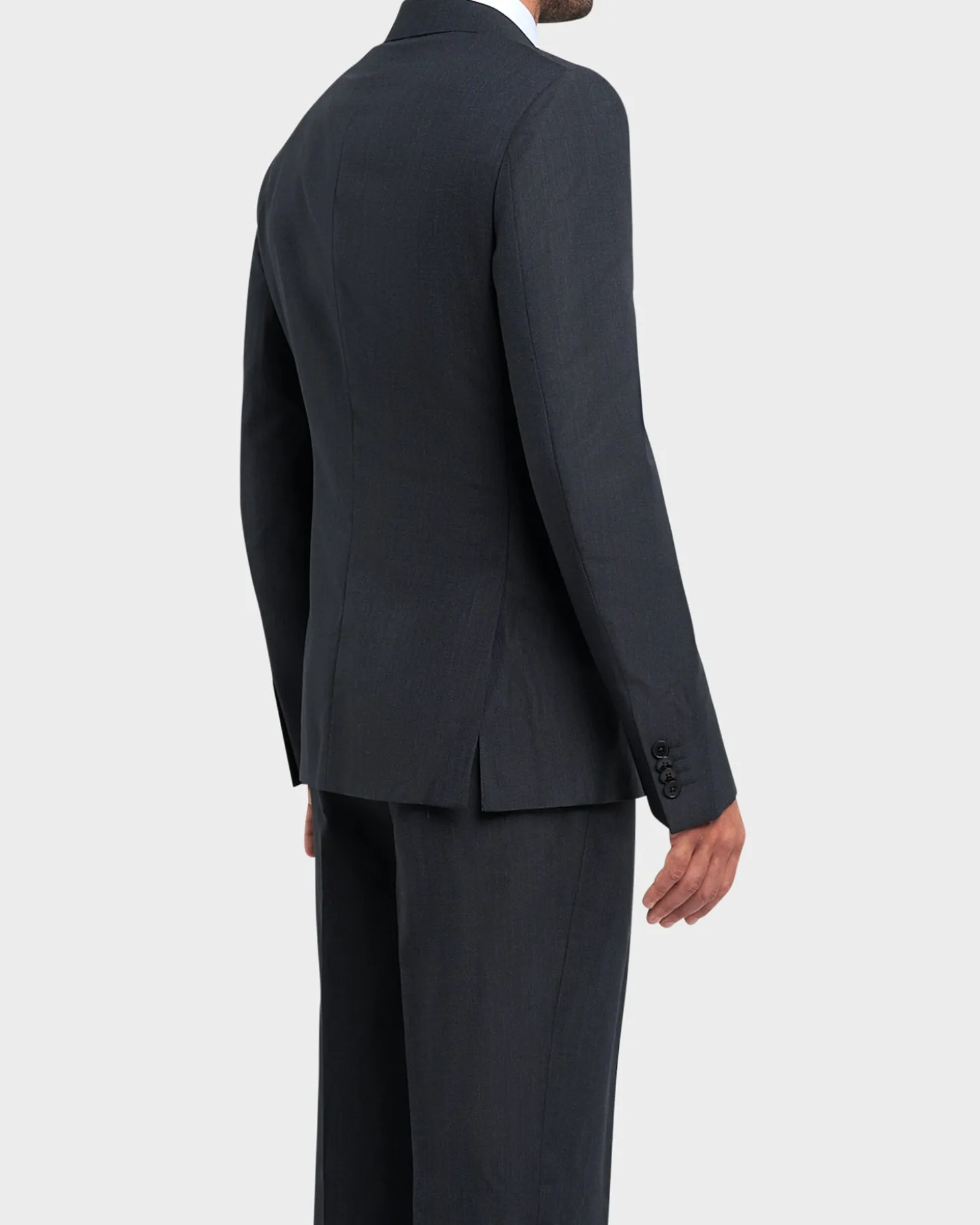 Blue Grey Wool Suit