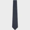 Blue Linen And Silk Tie