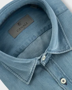 Blue Lyocell Denim Shirt