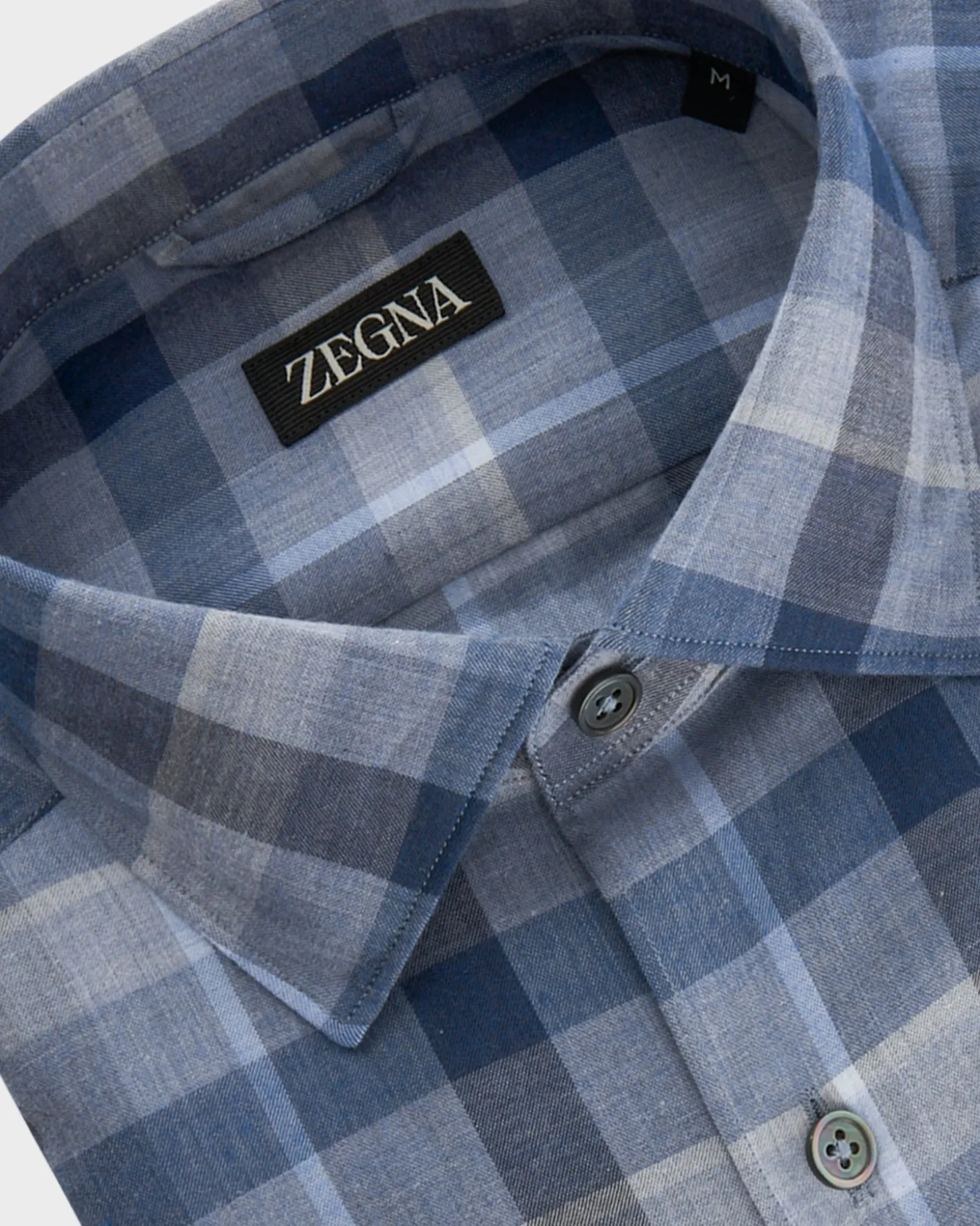 Blue Macro Check Cotton Shirt