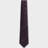 Blue Maroon And White Abstract Pattern Tie