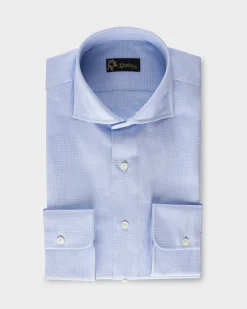 Blue Micro Texture Cotton Shirt