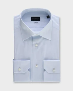 Blue Microstripe 100 Fili Cotton Milano Shirt