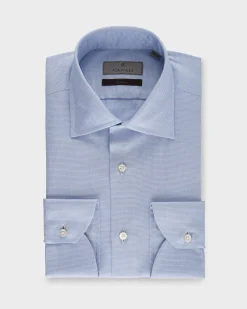 Blue Microtexture Exclusive Cotton Shirt