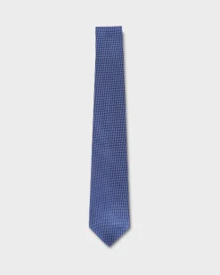 Blue Silk Jacquard Tie