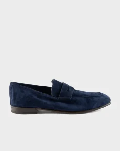 Blue Suede L'Asola Moccasins