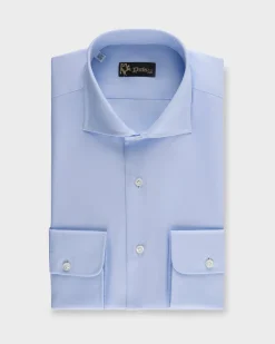 Blue Super Fine Twill Cotton Shirt