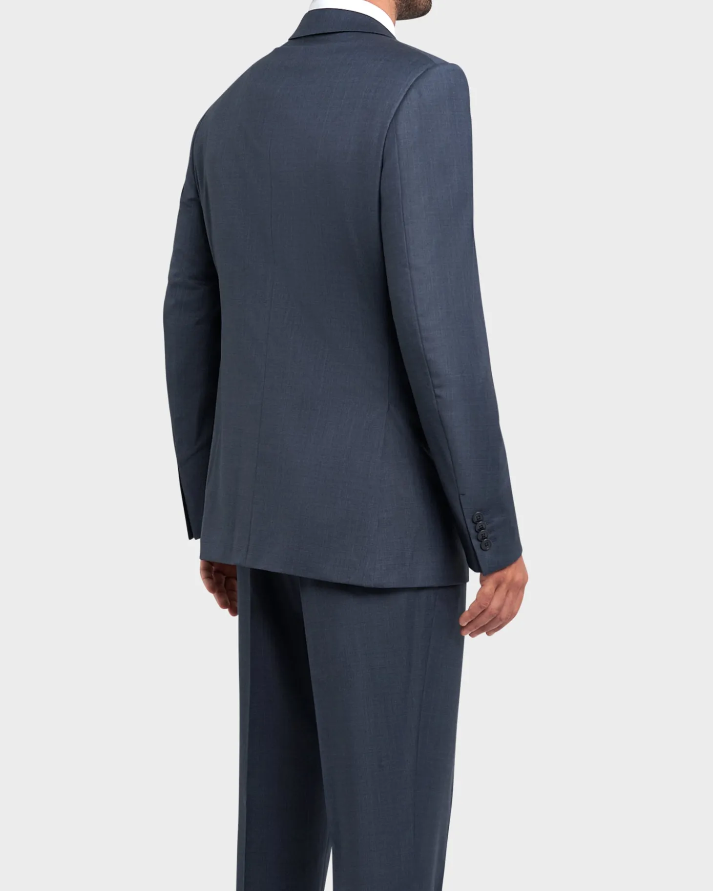Blue Twill Multi Season Wool Suit