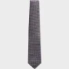 Blue With Pink Textured Silk Tie
