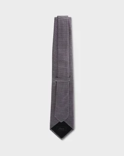 Blue With Pink Textured Silk Tie